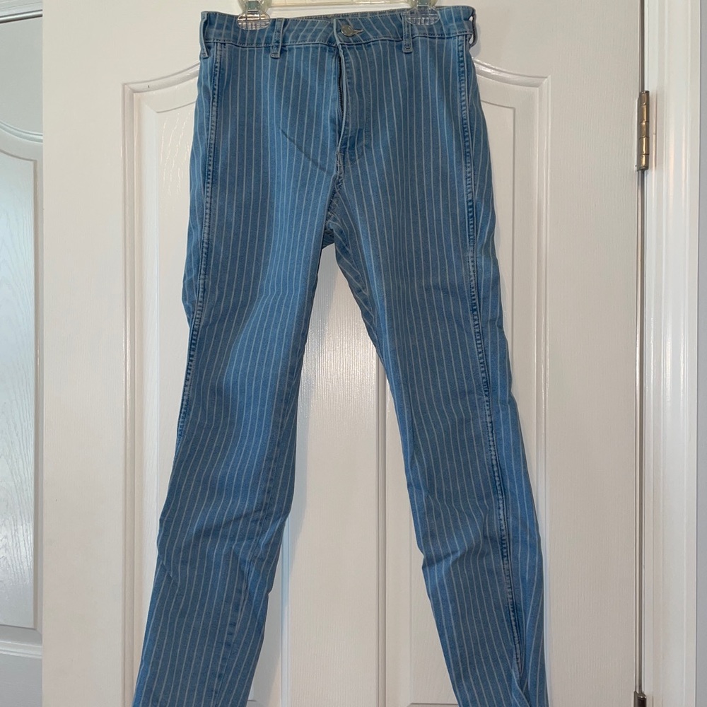 H&M Striped Skinny Jeans